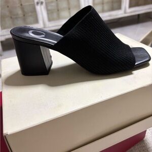 Chic Black Women's Heeled Mules